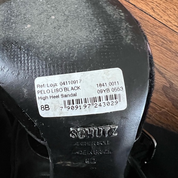 Schutz Black Calf Hair Heels - Picture 8 of 8